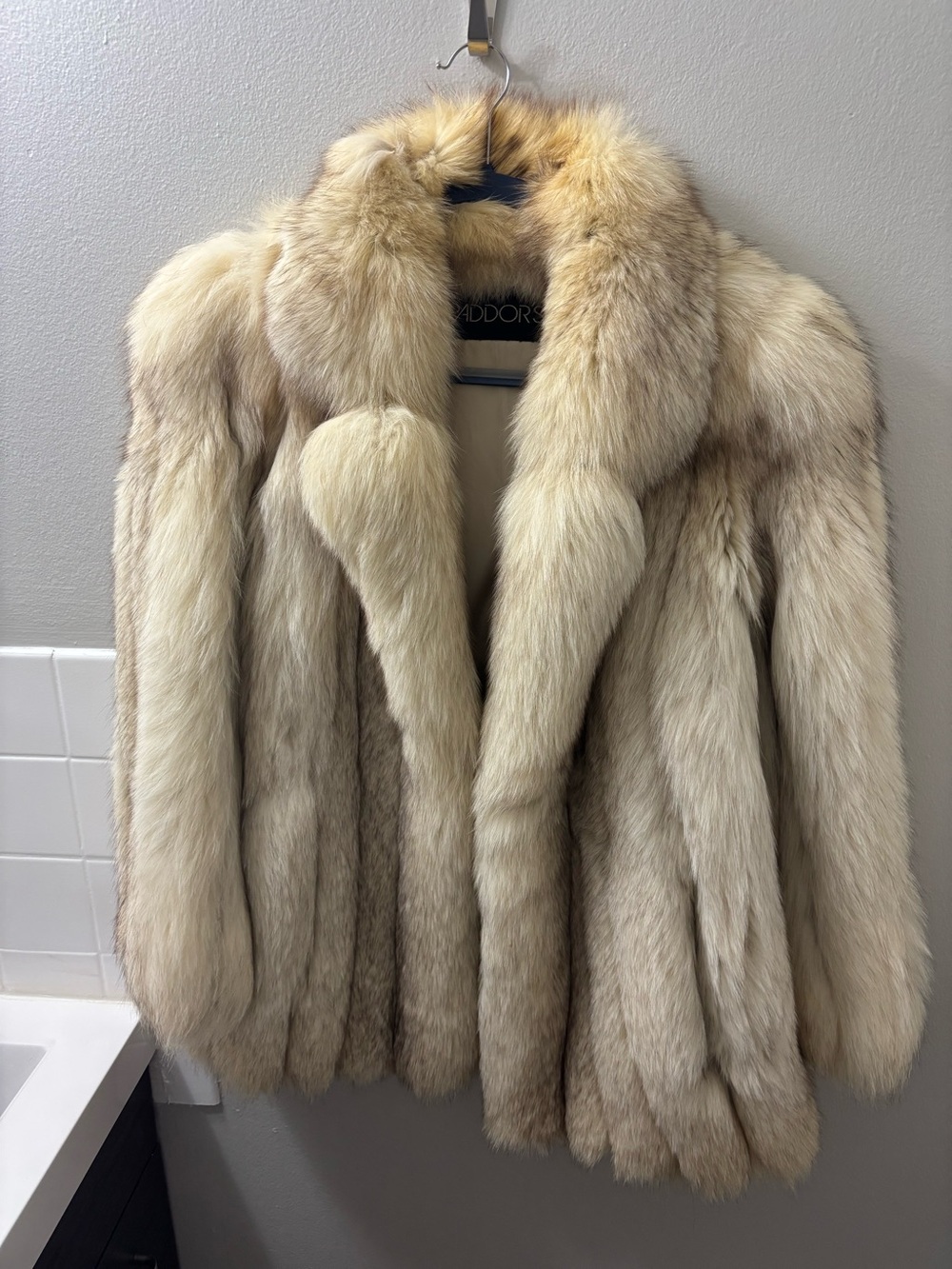 Vintage Custom Paddox Women's Cream Fox Fur Coat - Sold As Is